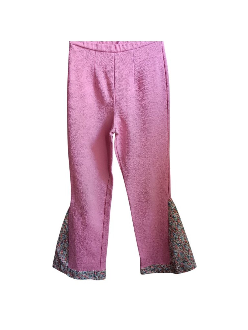 True Vintage 1960's Bellbottom Pants 25x29 Catalina Pink Nylon Stretch Floral